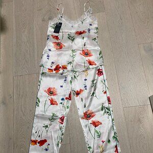 SilkySilk - NWT - 100% Silk Pajama Set with Camisole Top XS